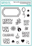 Gina Kay Designs Fun Frame Cling Stamp Set