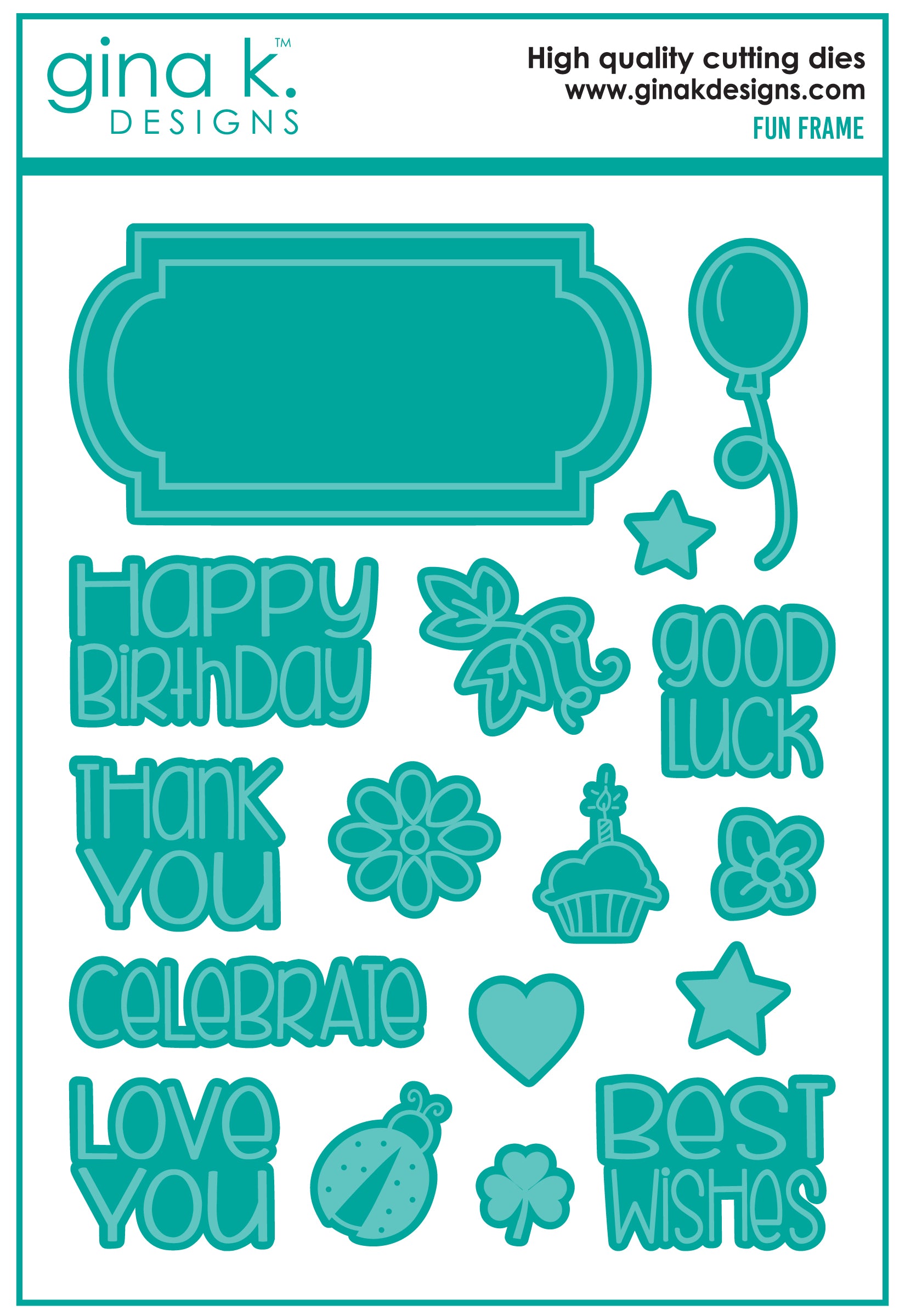 Gina kay Designs Fun Frame Craft Die Set