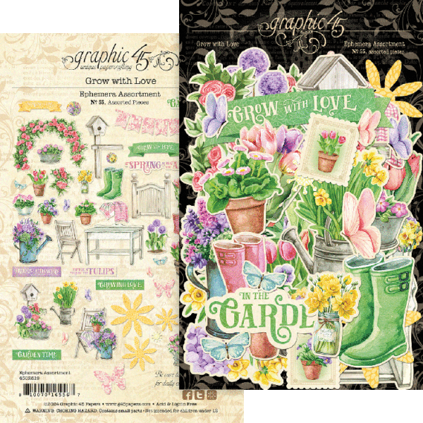 Graphic 45 Grow with Love Collection Ephemera