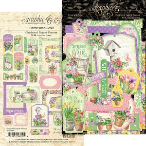 Graphic 45 Grow with Love Chipboard Tags and Frames