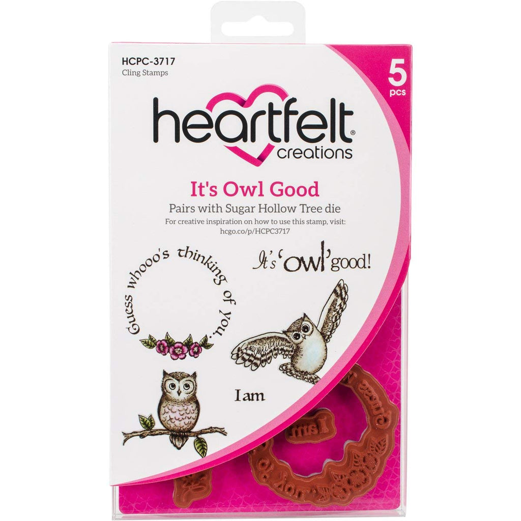 Heartfelt Creations It's Owl Good Cling Stamp Set