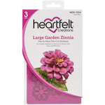 Heartfelt Creations large Garden Zinna Cling Stamp Set