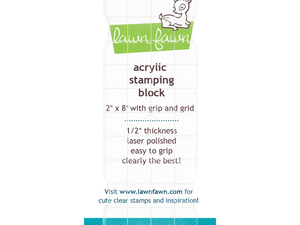 Lawn Fawn 2"x8" Grip Acrylic Stamp Block with Grid