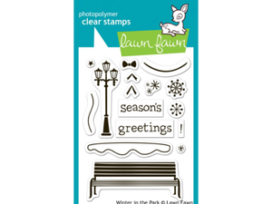Lawn Fawn "Winter in the Park" Cling Stamp Set