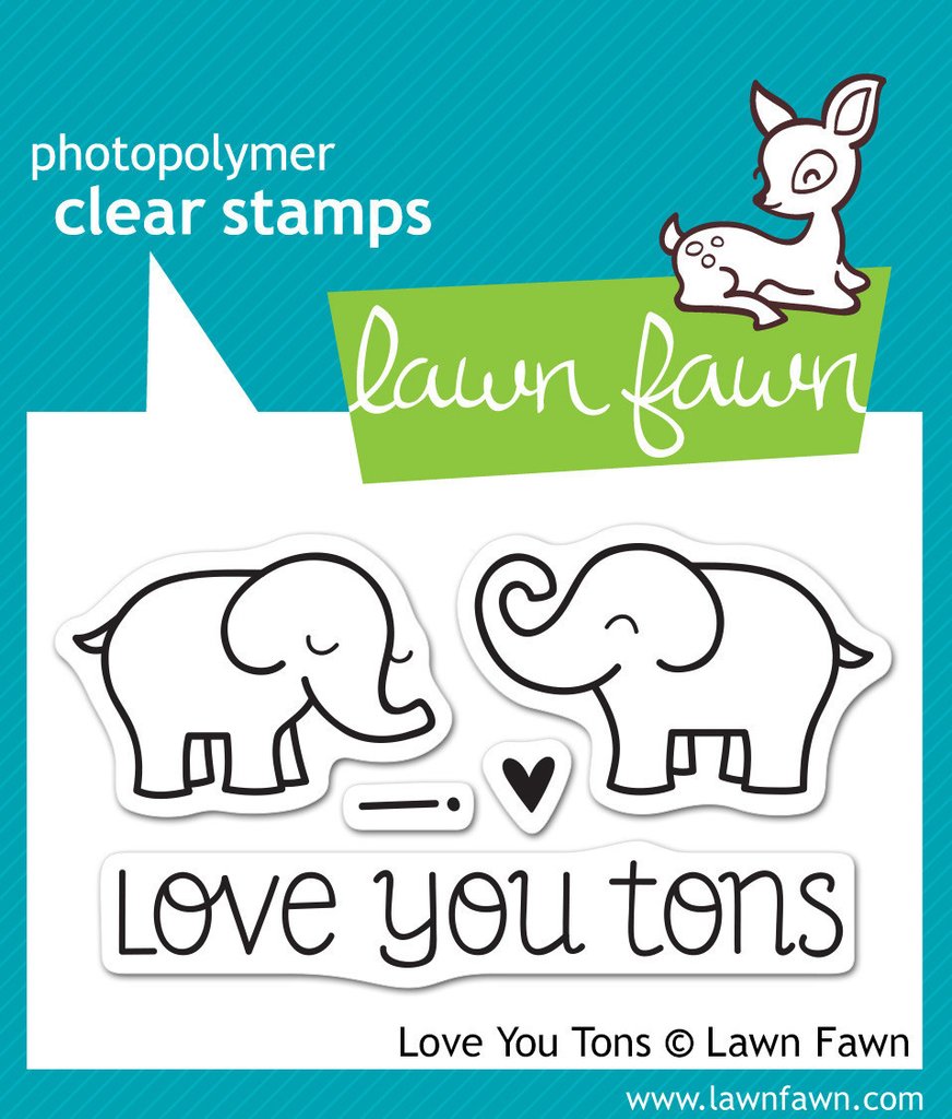 Lawn Fawn Love You Tons Cling Stamps