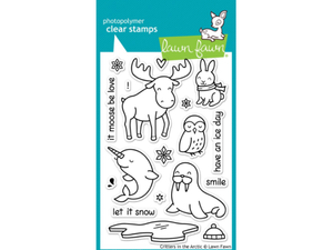 Lawn Fawn Critters in the Arctic Cling Stamp Set