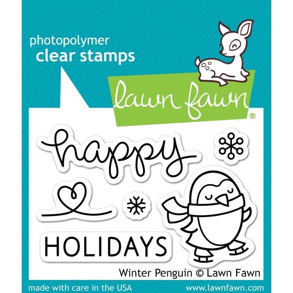 Lawn Fawn Winter Penguin Cling Stamp Set
