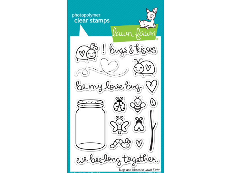 Lawn Fawn Bugs and Kisses Cling Stamp Set