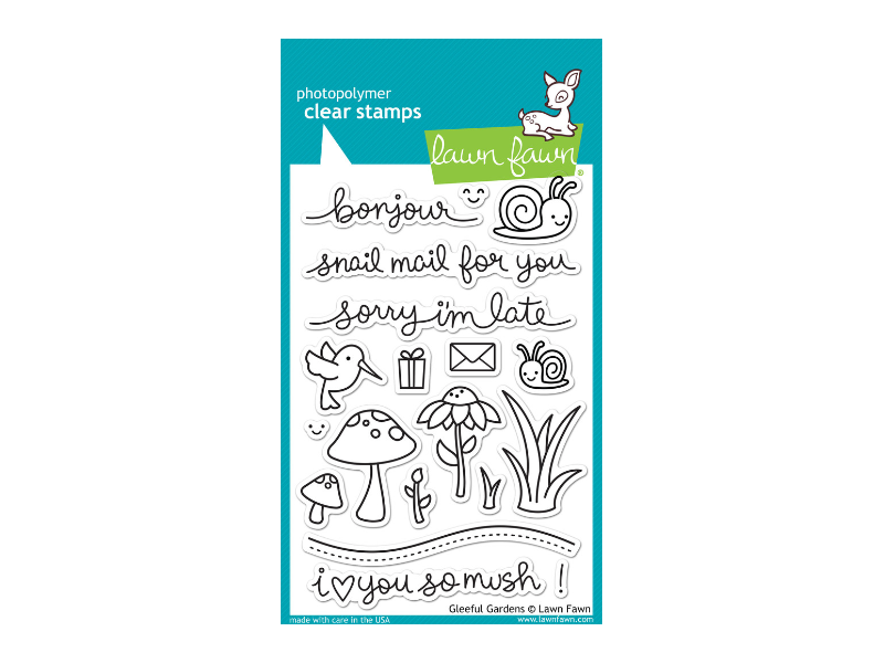 Lawn Fawn Gleeful Gardens Cling Stamp