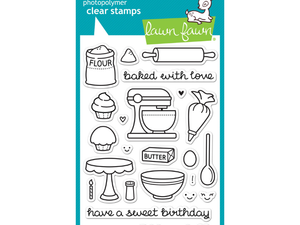 Lawn Fawn Baked with Love Cling Stamps
