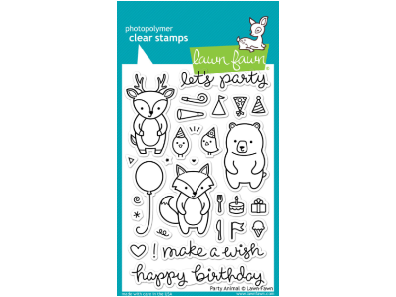 Lawn Fawn Party Animal Cling Stamps Set