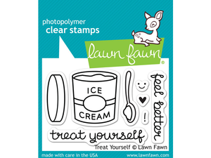Lawn Fawn "Treat Yourself" Cling Stamp Set