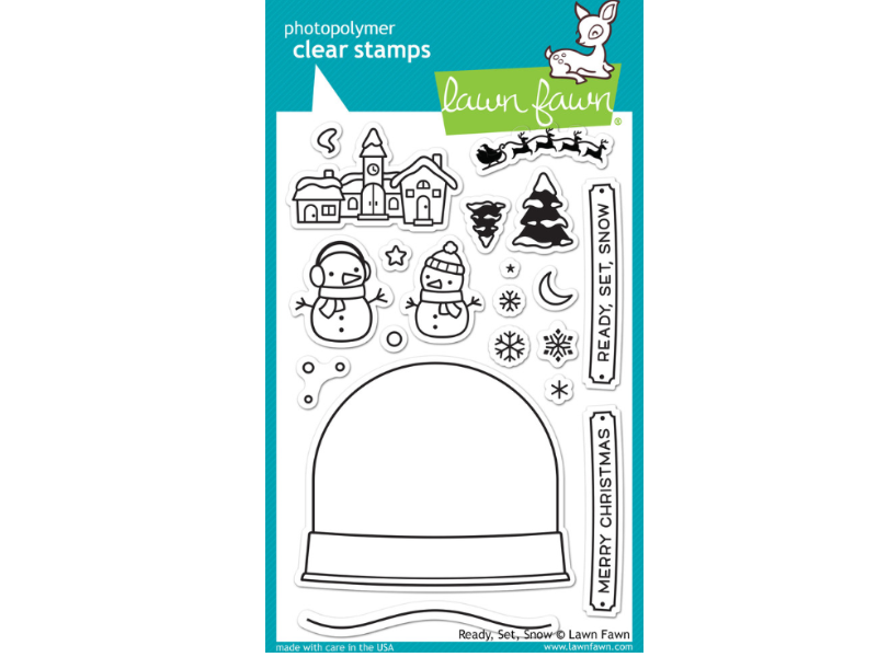 Lawn Fawn Ready Set Snow Cling Stamp Set