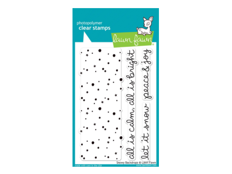 Lawn Fawn Snowy Backdrops Cling Stamp Set