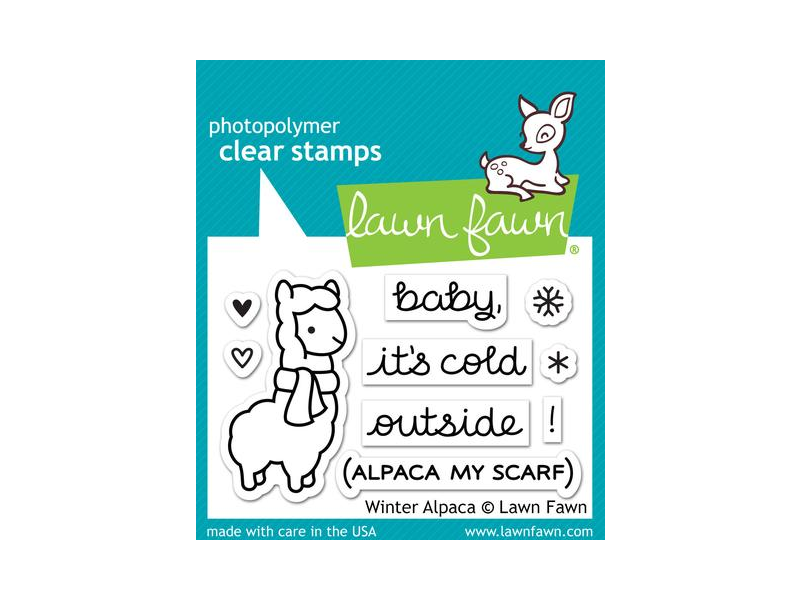 Lawn Fawn "Winter Alpaca" Cling Stamp Set