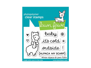 Lawn Fawn "Winter Alpaca" Cling Stamp Set