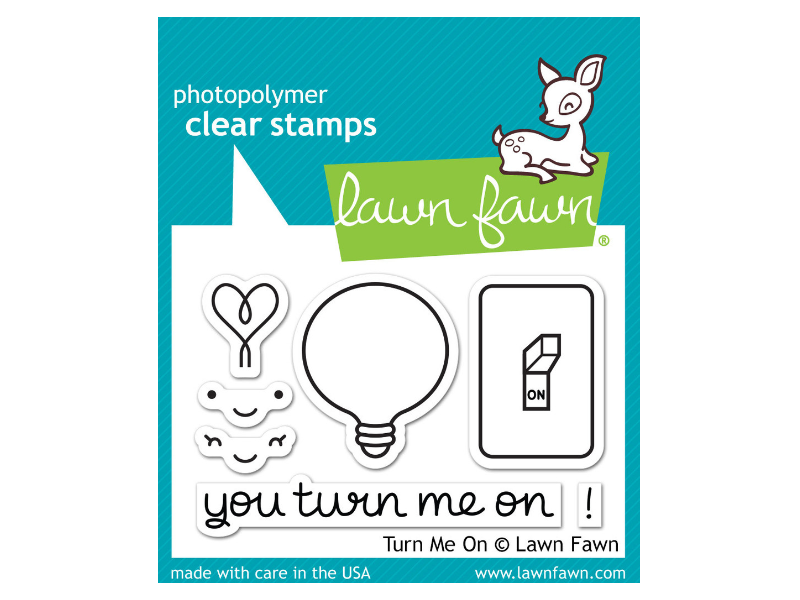 Lawn Fawn turn me on Cling Stamp Set