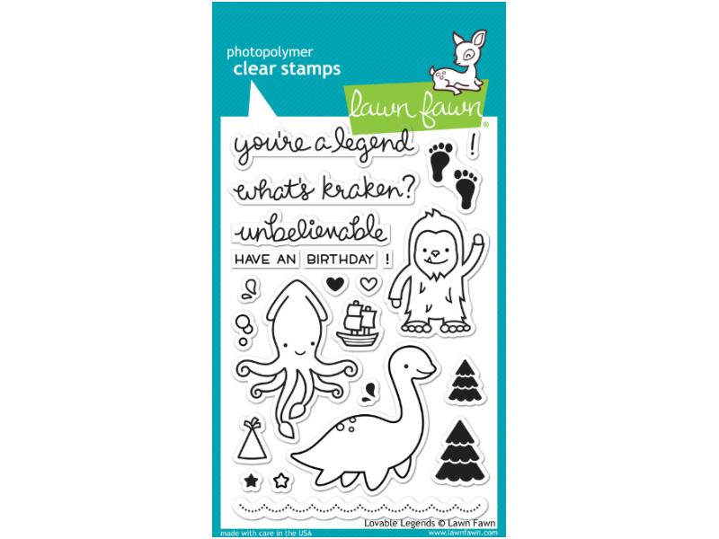 Lawn Fawn Lovable Legends Cling Stamps