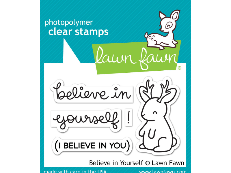 Lawn Fawn Believe in Yourself Cling Stamp Set