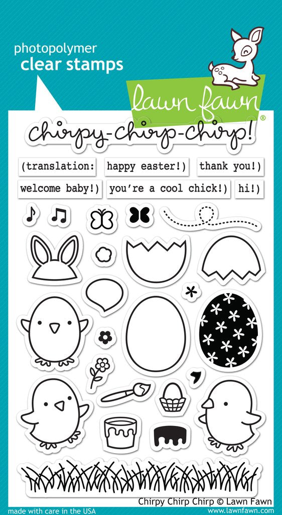 Lawn Fawn Chirpy Chirp Chirp Cling Stamp Set