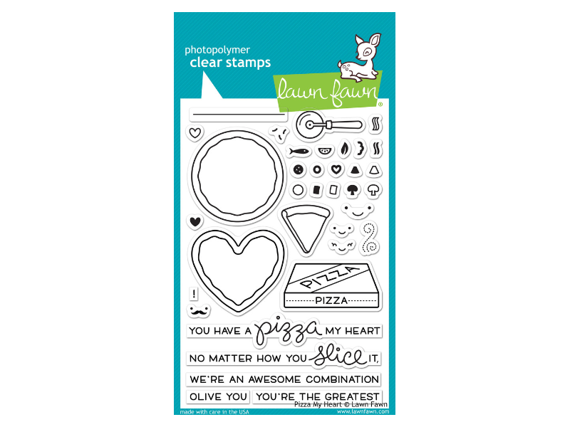 Lawn Fawn Pizza My Heart Cling Stamp