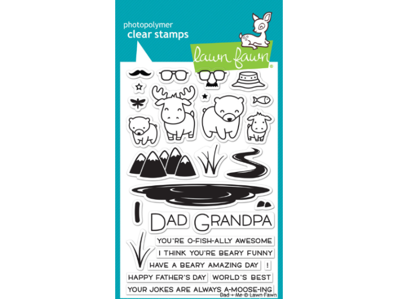 Lawn Fawn Dad + Me Cling Stamp Set