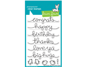 Lawn Fawn Big Scripty Words Cling Stamp Set