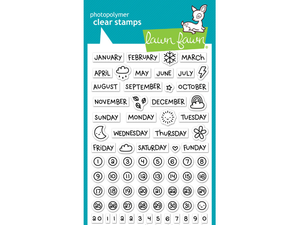 Lawn Fawn Plan on it: Calendar Cling Stamp Set