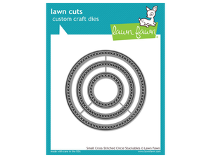 Lawn Fawn Small Cross Stitched Circle Stackables Lawn Cut