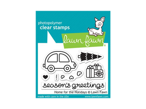 Lawn Fawn Home for the Holidays Cling Stamp Set