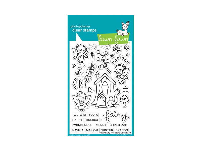 Lawn Fawn Frosty Fairy Friends Cling Stamp Set