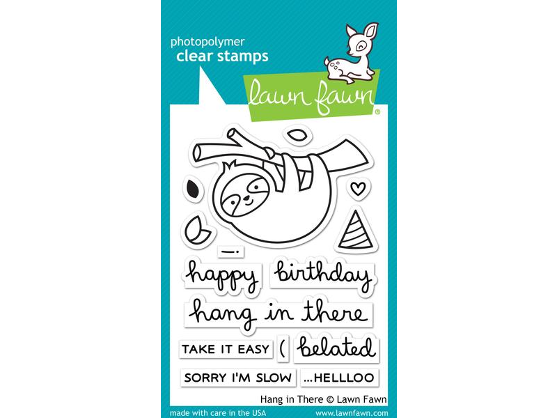 Lawn Fawn Hang in There Cling Stamp Set