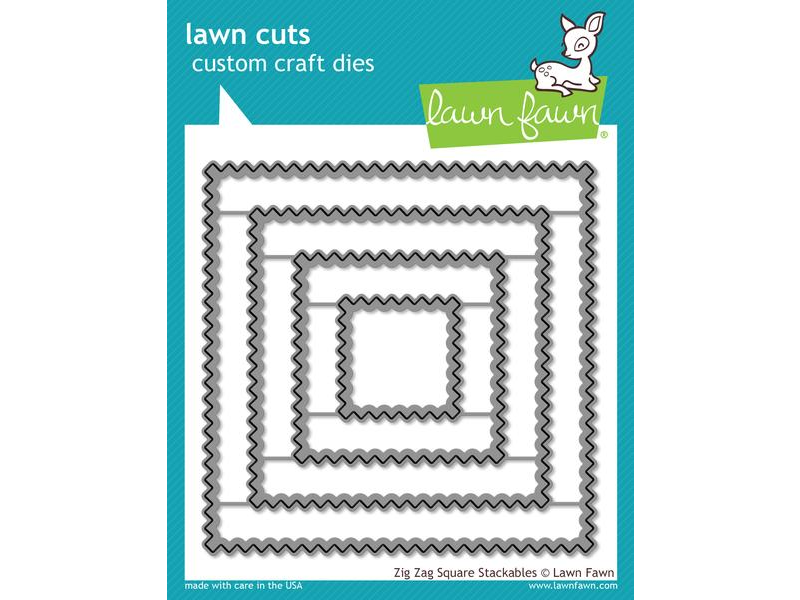 Lawn Fawn Zig Zag Square Stackables Lawn Cuts