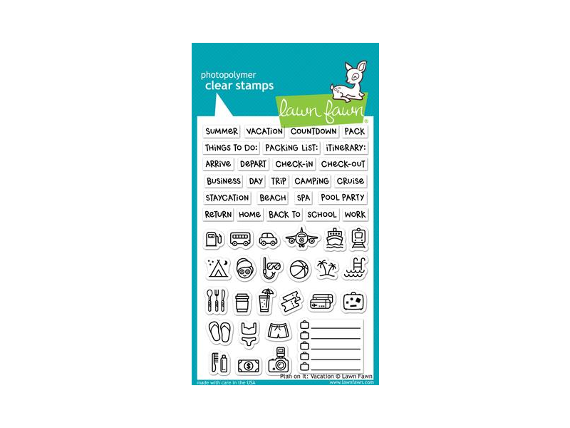 Lawn Fawn Plan on it Vacation Cling Stamp Set