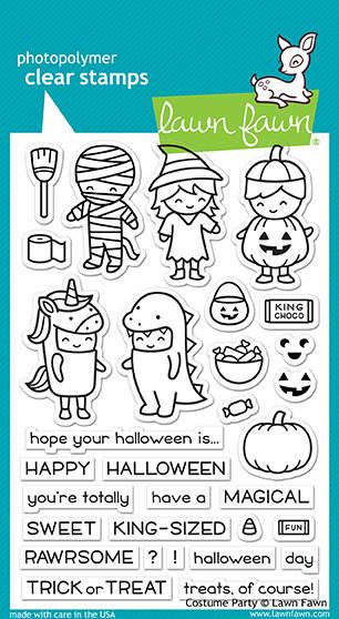 Lawn Fawn Costume Party Cling Stamp Set