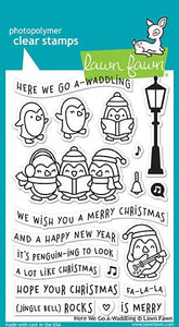 Lawn Fawn Here We Go Waddling Cling Stamp Set