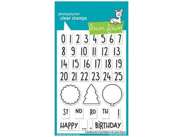 Lawn Fawn Celebration Countdown Cling Stamps