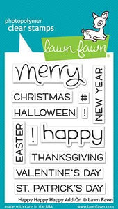 Lawn Fawn Happy Happy Happy Add On Cling Stamps