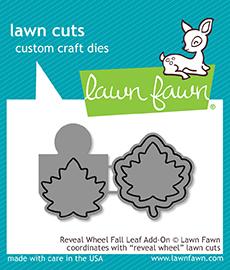 Lawn Fawn Reveal Fall Leaf Add-On Lawn Cut