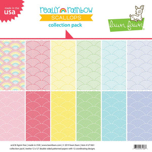 Lawn Fawn Really Rainbow Scallops Collection Pack