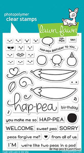 Lawn Fawn Be Hap-pea Cling Stamp Set