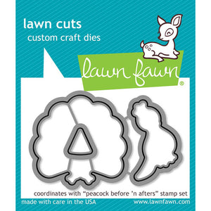 Lawn Fawn - Lawn Cuts - Dies - Peacock Before 'n Afters