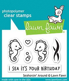 Lawn Fawn Seahorsin Around Cling Stamp Set
