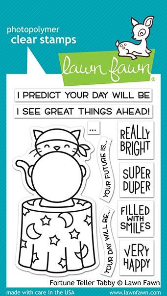 Lawn Fawn "Fortune Teller Tabby " Cling Stamp Set