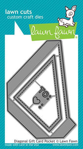 Lawn Fawn Reveal Wheel Diagonal Gift Card Pocket - Add On Lawn Cuts