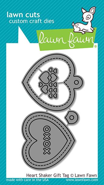 Lawn Fawn Heart Shaker Gift Tag Lawn Cut