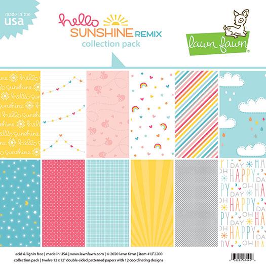 Lawn Fawn Hello Sunshine 12 x 12 Remix Collection Pack