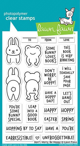 Lawn Fawn Don't Worry, Be Hoppy  Cling Stamp Set