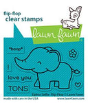 Lawn Fawn Elphie Selfie Flip Flop Cling Stamp Set