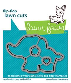 Lawn Fawn Elphie Selfie Flip Flop Lawn Cut